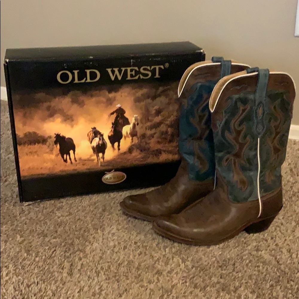 Old west narrow toe western boots
